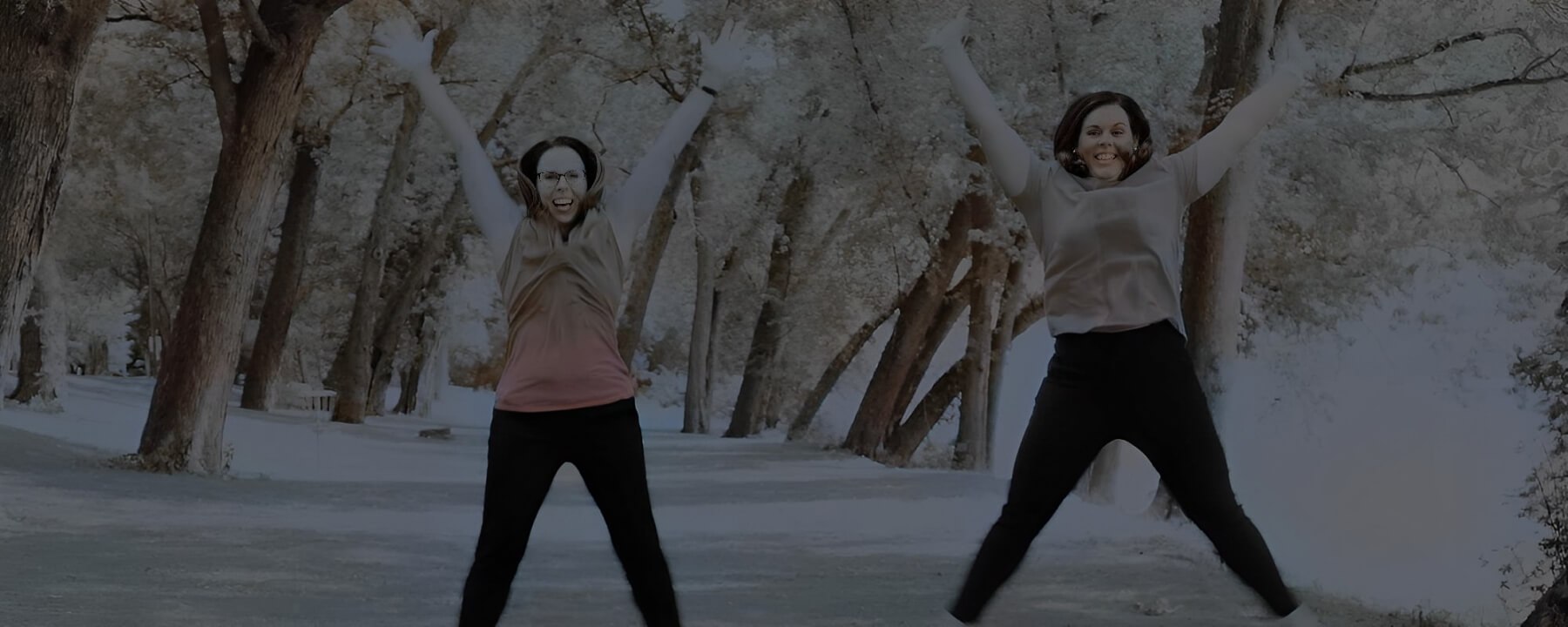 Two girls are enjoying in snow fall Two girls are enjoying in snow fall - Kreisher Marshall & Associates, LLC