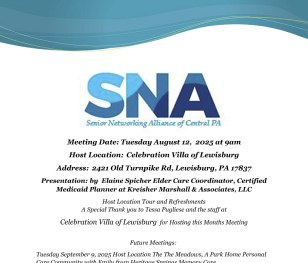 Senior Networking Alliance meeting flyer